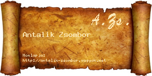 Antalik Zsombor névjegykártya